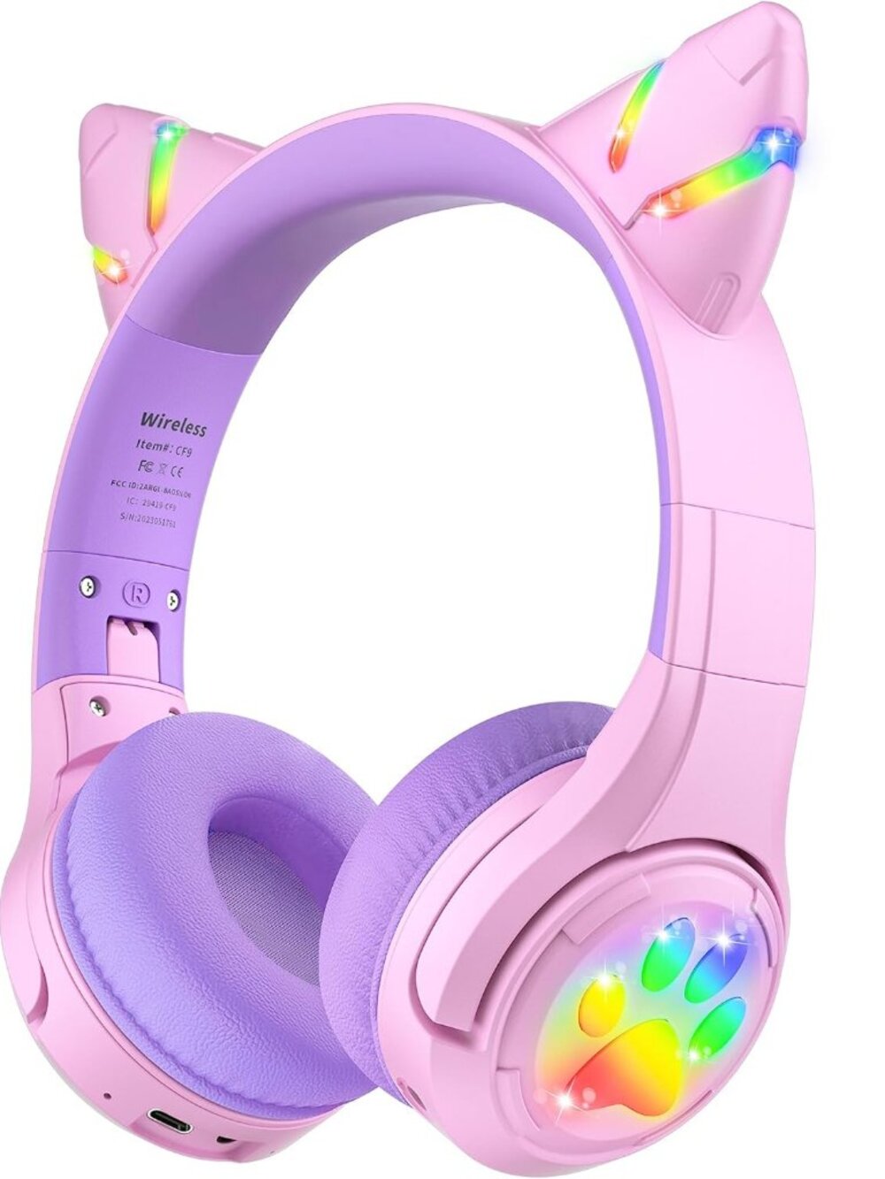 Bluetooth Headphones with LED Light Up